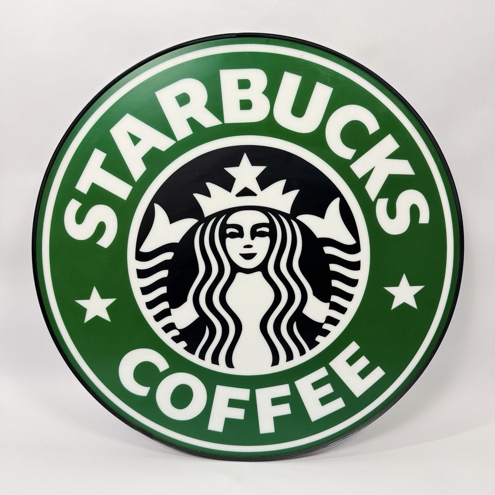 Authentic 24" Starbucks Coffee Store Wall Sign Round Logo Retail Display Decor - Picture 2 of 7